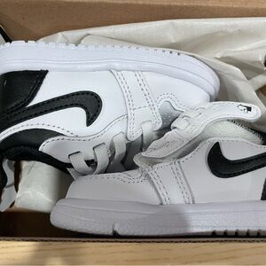 Infant Jordan 1 Low Alt (TD) White and Black Sneakers